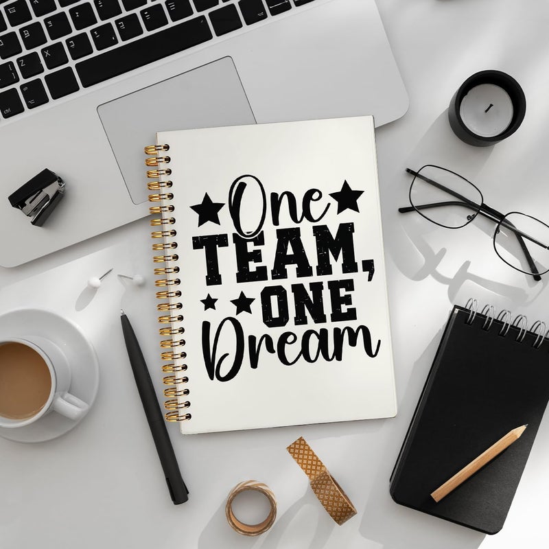 WLIANG LIANHW Team Gifts Notebook, Gifts for Team Members at Work, Office Notebooks for Note Taking, Work Journal for Women Men Coworkers, One Team One Dream Journals for Writing, 5.5x8.3 Inch - Image 5